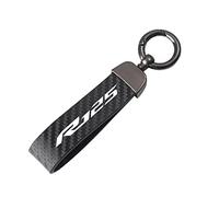 Moto In Fibra Di Carbonio Corda Di Cuoio Portachiavi Portachiavi Per YAMAHA YZF-R125 YZF R125 R 125 2008-2011 Accessori Moto Portachiavi (Colore : Nero, Size : Normal)
