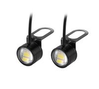 Moto Indicatore di direzione 2 Pack Moto Hawkeye Luce Di Marcia Diurna Luce Di Retromarcia Luce Fendinebbia Per Moto Faro Luce Di Marcia Diurna(WHITE)