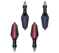 Moto Indicatore di direzione Luci Lampeggianti Anteriori E Posteriori Per Indicatori Di Direzione Per Moto Per CB650F VF VFR 750 VFR800 VTR1000F CBR125R Indicatori Di Direzione(2 pairs Red-Blue)
