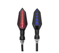 Moto Indicatore di direzione Luci Lampeggianti Anteriori E Posteriori Per Indicatori Di Direzione Per Moto Per CB650F VF VFR 750 VFR800 VTR1000F CBR125R Indicatori Di Direzione(1 pair Red-Blue)