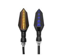 Moto Indicatore di direzione Luci Lampeggianti Anteriori E Posteriori Per Indicatori Di Direzione Per Moto Per CB650F VF VFR 750 VFR800 VTR1000F CBR125R Indicatori Di Direzione(1 pair Yellow-Blue)