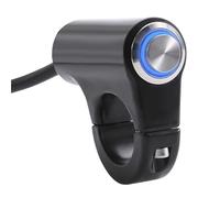 Moto Kill Stop Interruttore Interruttore fari fendinebbia interruttore impermeabile per manubrio moto in lega di alluminio da 22mm 7/8 ''(Blue light Self lock)