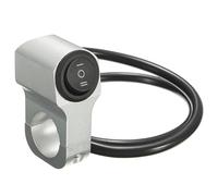 Moto Kill Stop Interruttore Interruttore fari interruttore a tre posizioni manubrio moto in lega di alluminio da 22 mm 7/8 pollici(Silver)