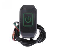 Moto Kill Stop Interruttore Parti del supporto manubrio dell'interruttore a pulsante motociclo con accessori di controllo clacson segnale relè(Green)