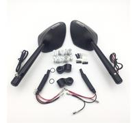 Moto LED Giro Signal Luce Indicatore CNC Specchietto Specchio W/Adattatore