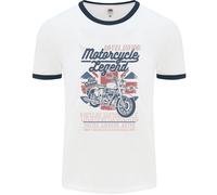 Moto Legend Motociclista Union Jack Inglese Uomo Ringer