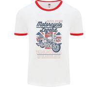 Moto Legend Motociclista Union Jack Inglese Uomo Ringer