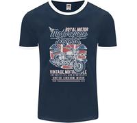 Moto Legend Motociclista Union Jack Inglese Uomo Ringer Fotl