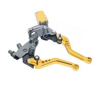 Moto Leva Freno Leve Frizione Per CR85 Per CR125 Per CR250 Per Dirt Bike 7/8 '' Maniglia Del Motociclo Linea Del Freno Leva Frizione Set Leve Freno Frizione Moto(Grey Gold Short)