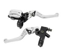 Moto Leva Freno Leve Frizione Per Kawasaki Moto Moto Freno Frizione Asta Pompa Idraulica Accessori Cilindro Maestro 7/8 "14mm Pist Set Leve Freno Frizione Moto(Silver)