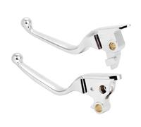 Moto Leva Freno Leve Frizione Per Softail 2015 2016 2017 2018 2019 2020 2021 Pompa Freno Freno Idraulico Leve Frizione Sinistra Destra Accessori Moto(Silver)