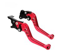 Moto Leve 1 paio di leve freno frizione per moto, modifica per veicoli fuoristrada, montaggio Cowhorn, specchietto retrovisore, CNC per Suzuki leve freno frizione moto(Red)