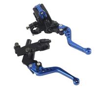 Moto Leve Freno Frizione 1 Paio Leve Universali Per Cilindro Principale Manubrio Della 22 Mm, Pompa Freno Idraulica, Frizione, Leva Manuale Regolabile(Blue)