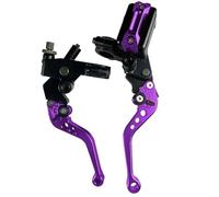 Moto Leve Freno Frizione CNC One Pair 7/8" 22mm Universale Motociclo Cilindro Freno Leva Cavo Frizione Serbatoio Per Scooter Sport Dirt Bike(Purple A)