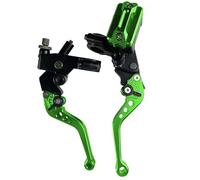 Moto Leve Freno Frizione CNC One Pair 7/8" 22mm Universale Motociclo Cilindro Freno Leva Cavo Frizione Serbatoio Per Scooter Sport Dirt Bike(Green A)