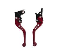 Moto Leve Freno Frizione Modifica universale per moto, 1 paio di leve freno in lega per moto CNC, leve freno a tamburo per frizione, 22 mm, 8/8 mm leve freno frizione moto(Red)