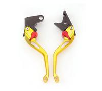Moto Leve Freno Frizione Per YZF R3 R25 Per MT03 2015-2019 Leva freno frizione regolabile per moto in alluminio CNC Leva freno per moto Manopole leve freno frizione moto(Short Gold)