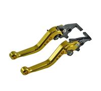 Moto Leve Freno Leva universale per freno a doppio disco per moto, in alluminio CNC, per freno a doppio disco, accessori per modifica moto. leve freno frizione moto(Gold)