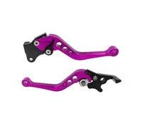 Moto Leve Freno Motore per moto Suzuki CNC in alluminio regolabile, leva freno a tamburo frizione, maniglia leve freno frizione moto(Purple.)