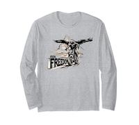 Moto libertà Personalizzato Aquila Montagna Simbolo Maglia a Manica