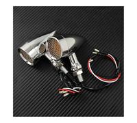moto Luci diurne 2x indicatori di direzione a LED per motocicletta retrò con guscio in metallo, luce di stop, indicatori di direzione per chopper per bobber
