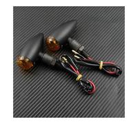 moto Luci diurne Indicatori di direzione a forma di proiettile per moto, luci direzione, luci segnalazione, nero/cromato per Sportster XL, per Cruiser, per Chopper