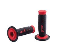Moto Maniglie IN Gomma Manopole Nero Rosso Progrip791
