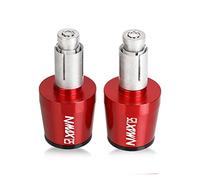 Moto Manubrio Estremità Peso Manubrio Manopole Cap Anti Vibration Silder Plug Per NMAX 125 NMAX125 2020 2021 2022 2023(Red-black)