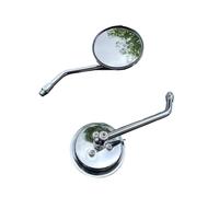 Moto Manubrio Specch Per Scooter E Bici Elettriche 1 Paio Di Specchietti Retrovisori Universali Rotondi Per Moto 10 Mm Cromati E Neri Specchietti rotondi per moto(Chrome)