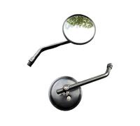 Moto Manubrio Specch Per Scooter E Bici Elettriche 1 Paio Di Specchietti Retrovisori Universali Rotondi Per Moto 10 Mm Cromati E Neri Specchietti rotondi per moto(Black)