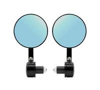 Moto Manubrio Specch Specchietto Retrovisore Per Moto Rotondo 7/8 22MM Universale Per Manubrio Modificato Retrò Lato Terminale Angolo Completo Specchietti rotondi per moto(Black)