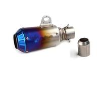 Moto Marmitta con Scarico Marmitta Universale Per Tubo Di Scarico In Acciaio Inox Satinato Per Moto ATV Con Ganci A Molla E Connettori Per Saldatura Da 51 Mm(C)
