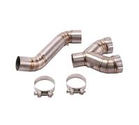 Moto Marmitta con Scarico Per BMW S1000RR S1000R S1000 RR RS 1000 R 2010-2016 Scarico Moto Escape Modified 60mm Tubo Collegamento Centrale Migliorato In Lega Titanio(Titanium Alloy)