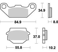 MOTO MASTER 091321 BRAKE PAD ATV NITRO KAWASAKI KEF 300 2X4 LAKOTA SPORT 2001