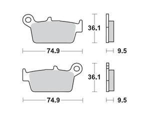 MOTO MASTER 091812 BRAKE PAD RACING GP AJP PR7 610 ADVENTURE 2019