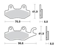 MOTO MASTER 092611 BRAKE PAD RACING PER SUZUKI LT-F 500 F 4X4 VINSON 2002