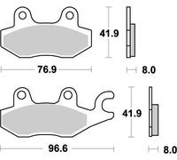 Moto-Master Pastiglie freno 092621 Nitro metallo sinterizzato per Kawasaki KLF 300 4x4 Bayou 1989