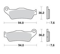 MOTO MASTER 093022 BRAKE PAD OFFROAD NITRO SPORT KTM EXC 450 SIXDAYS 2012