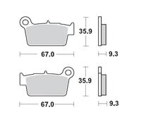 MOTO MASTER 094522 BRAKE PAD OFFROAD NITRO SPORT APRILIA MXV 450 4.5 2012