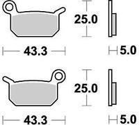 MOTO MASTER 094721 BRAKE PAD OFFROAD NITRO COBRA CX 50 JR 2016