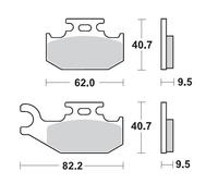MOTO MASTER 095011 BRAKE PAD ATV SINTER PRO RACING CAN AM QUEST 650 4X4 2004