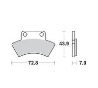 MOTO MASTER 097621 BRAKE PAD ATV NITRO POLARIS SPORT 400 L 2X4 1995