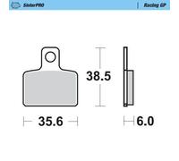 099212 BRAKE PAD OFFROAD SINTER PRO RACING GP TRS X-TRACK 250 ONE 2019