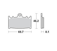 MOTO MASTER 099912 BRAKE PAD OFFROAD SINTER PRO RACING GP HONDA CRF 250 R 2022