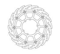 MOTO MASTER 112228 BRAKE ROTOR FLOATING FLAME BLACK HONDA CRF 250 R 2022