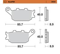 Moto Master Pastiglie Freno Moto Stradale RoadPRO Sinter Posteriore ideali per uso sportivo e su moto touring e custom