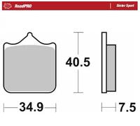 MOTO MASTER 405505 ROADPRO SINTER SPORT TRIUMPH SPEED TRIPLE 1050 R ABS 2012