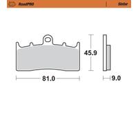 MOTO MASTER 405901 PASTIGLIA FRENO ANT. ROADPRO SINDER BMW K 1200 LT ABS 2001