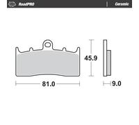 MOTO MASTER 405904 PASTIGLIE FRENO IN CERAMICA BMW R 1150 ABS 2006