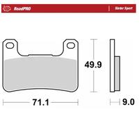 MOTO MASTER 406305 ROADPRO SINTER SPORT KAWASAKI ZX-10 R 1000 ABS NINJA 2012